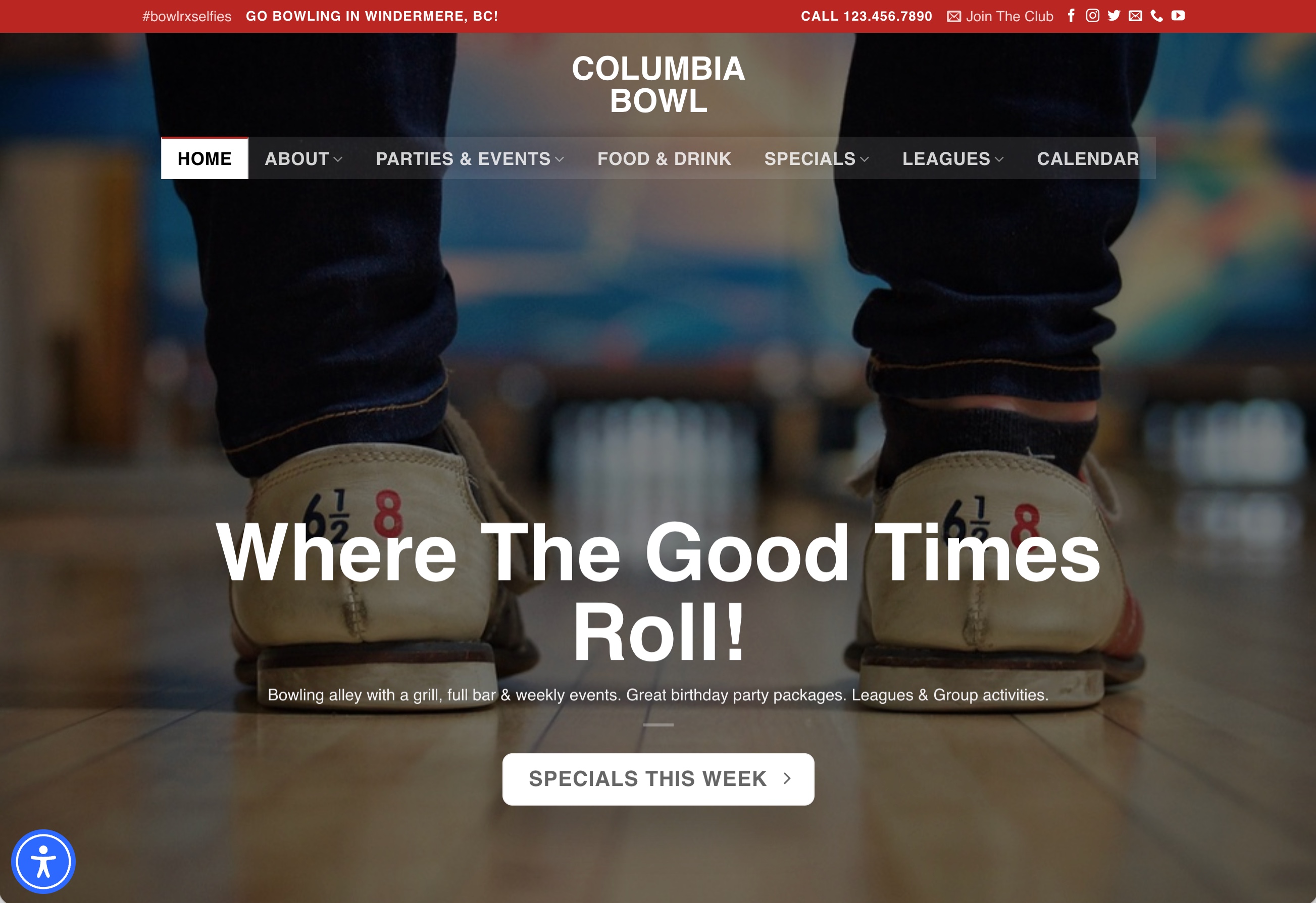Columbia website template preview