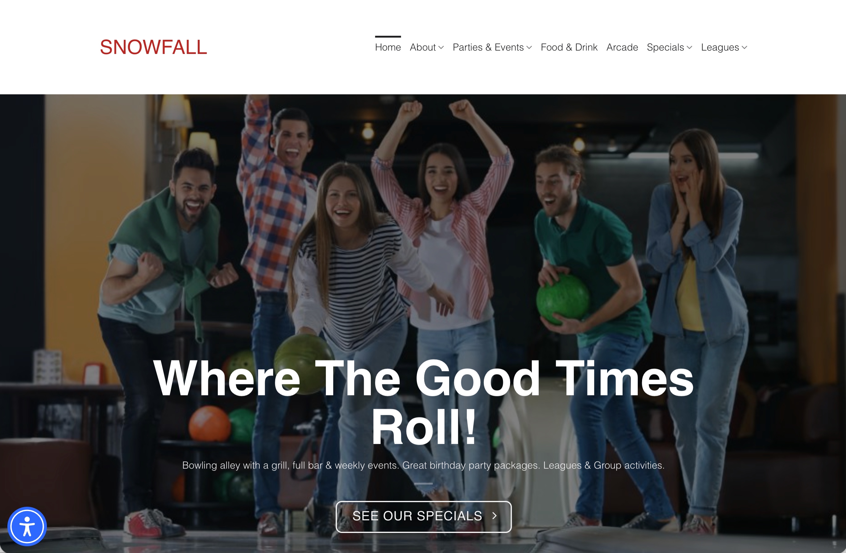 Snowfall website template preview