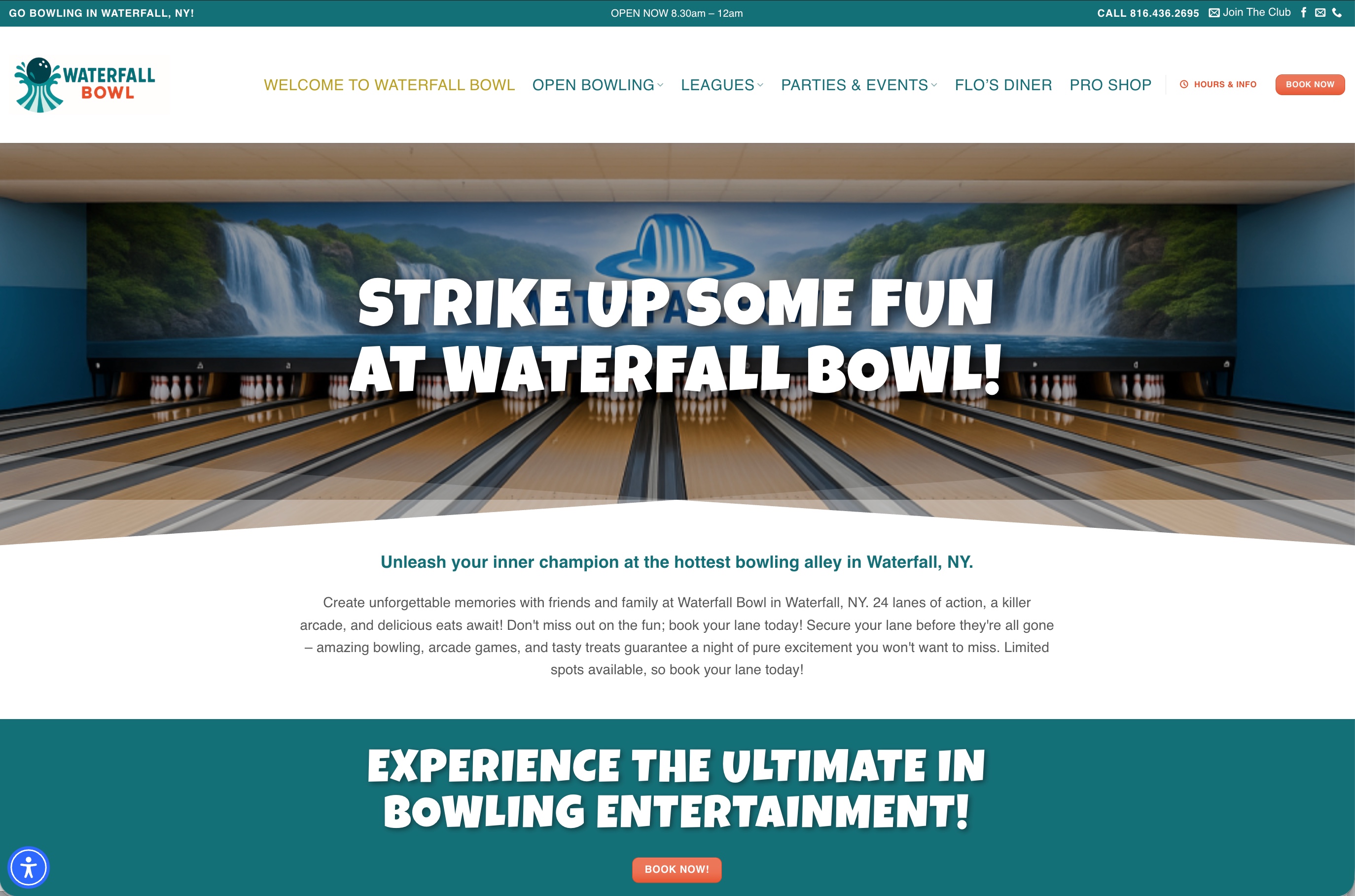 Waterfall website template preview